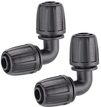 Claber 91025 1/2-inch Elbow Hose Pipe Connector. Pack of Two