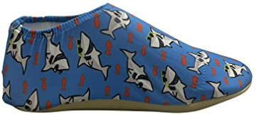 Slipstop Kinder Hausschuhe Badeschuhe POSSEIDON Hai Blue, Größe:21/23 EU