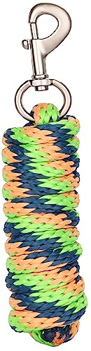 Merauno® Lead Rope for Horses - Tie Rope in Various Stylish Designs, Lead Rope, Pony, Donkey, Goat Long Knit with Carabiner Hook, Yellow Green