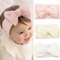 Fashband Baby Girl Fasce in nylon Bowknot Fasce elastiche per capelli Morbido copricapo carino per bambini Neonati (confezione da 3)(Rosa)… (L)