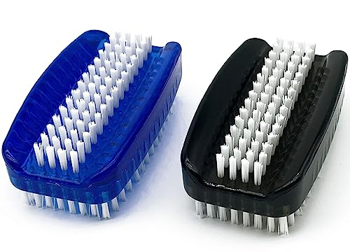GKETN Nail Brush for Cleaning Fingernails 2 Sided Nylon Bristles Fingernail Brush for Cleaning Nail Scrubber Scrub Clean Soft Stiff Nail Scrub Brush, 2 Pack
