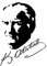 FAiruo Schwarzer Autoaufkleber für Minister Atatürk und Signature Vinyl Aufkleber Wasserdichtes Dekor auf der LKW-Stoßstange Heckscheibe (Farbe: A, Größe: 14,7 x 20 cm)