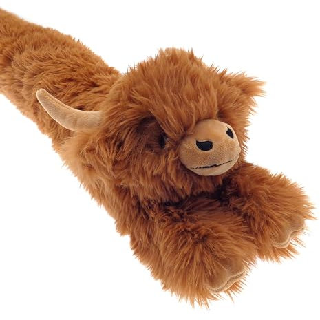 Olivia Rocco Tweed Bulldog Draught Excluder Stopper Jumbo Size Draught-Stoppers Draft Excluders (Length 88 cms, Highland Cow)