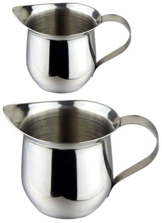 MAGICLULU 2pcs Milk Cup Liquid Measurement Cup Oat Milk Water Bottle Metal Oat Milk Frothing Pitchers Serving Sauce Pitcher Oatmilk Stainless Steel Western Style Beer Cup