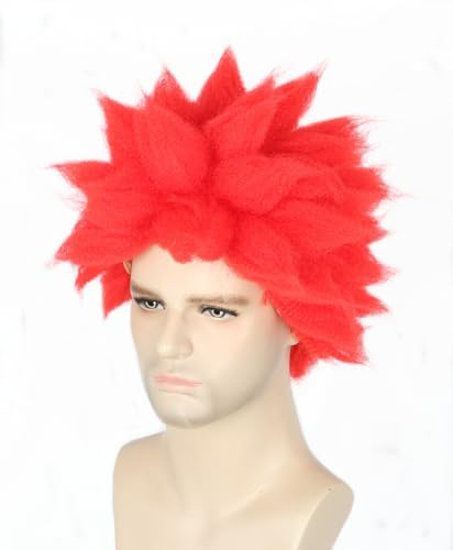 Topcosplay Perücke Rot Kurz für Erwachsene Cosplay Perücke für Halloween Karneval (Perücke Erwachsene)