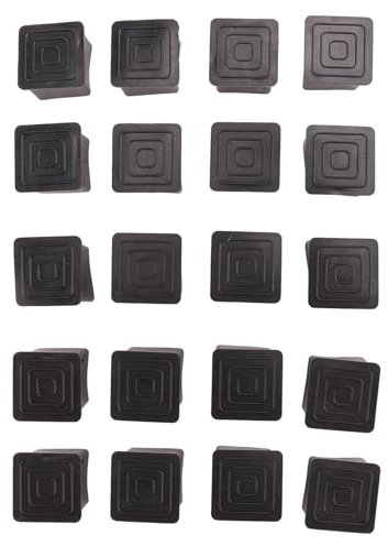 Phyachelo 20Pcs Quadratische Stuhl-Tischbein-Fuß-Gummi-Abdeckungs-Schutz 25Mm X 25Mm