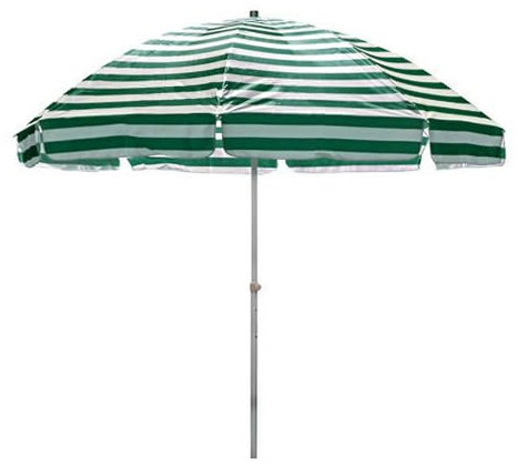 Sonnenschirm Strand 250 cm mit Höhenverstellbar,Rund Strandschirm Gartenschirm Marktschirm mit 8 Rippen für Balkon Garten Terrasse(Color:Green)