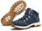 DOBOLIN Stivali Donna Inverno Scarpe da Neve Caldi Snow Boots Impermeabili Stivaletti Pelliccia Stringate Outdoor, Blu, 39 EU