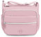 YERUUE Borsa Donna Tracolla Donna Borsetta Moda Borse Media Borse Donna con 5 Scomparti Spalla Crossbody Bag con Tracolla Regolabile Shoulder straps per Lavorare (Couleur rose)