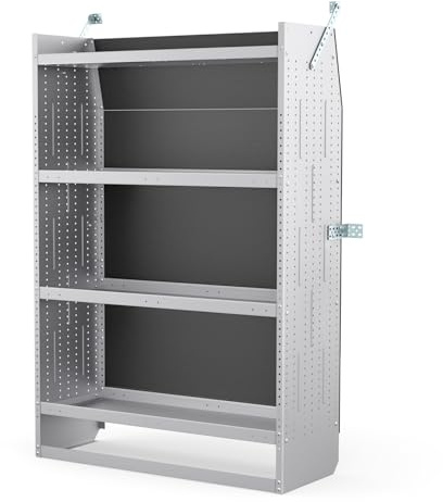 AA Products SH-6204 Stahlregal für Transporter, mittel/hoch, passend für Transit, ProMaster und Sprinter, 4 Etagen, Lieferwagen-Regale, 106,7 x 157,7 x 40,6 cm (B x H x T)