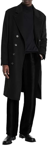 John Varvatos Men's Terry Coat, Black