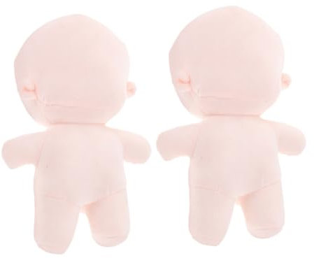 Vaguelly 2 Stück Puppe Puppe B Kleidung Trägt Leere Puppe DIY Stoffpuppe DIY Handwerk Plüsch Entzückende Geschmeidige Plüschpuppe Stoffpuppenkörper Leere Humanoide Plüschpuppe Plüsch Pp