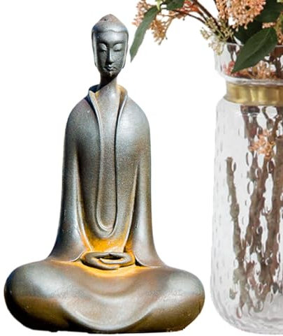 Sitzende Buddha-Statue – Zen-meditierende Schnitzerei, Buddha-Skulpturen | Retro-Meditations-Idol, Buddha-Statuen Für Den Außenbereich, Tischdekoration Für Zuhause, Zen-Buddha-Statue Für Entspannung U