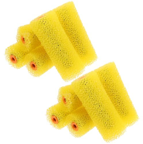 jojofuny Textured Paint Roller Set 10pcs 4-inch Medium Foam Sponge Rollers for Wall and Ceiling Texture Painting for Art and Home Decorating