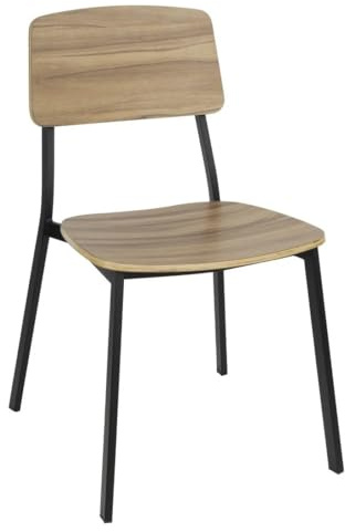 Bolero Beaufort Wooden Interior Dining Chairs FU524, Dark Walnut, 2 Pack | Saves space with a stackable design; optimized for heavy daily use in busy commercial hospitality environments.