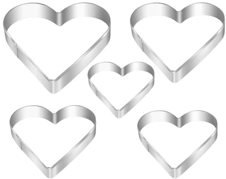 Cookies Cutters, Cutter Set, Stainless Steel Fondant and Dough Themed Tools, Heart Shaped Best Fruit and Sandwich, Molds for Cookies and Biscuits, Baking, 12cm