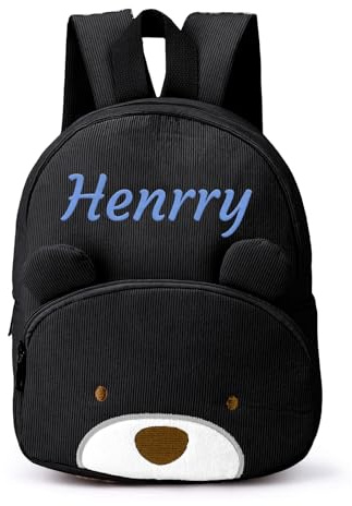 NGTSFLY Personalisierter Kinderrucksack mit Namen,Bestickter Kindergartenrucksack Jungen Mädchen,Personalisiert Geschenk,Verstellbare Verstellbare Gurte