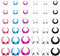 Meyeyaia 36 Stück Hufeisen Piercing Acryl Horn Septum Piercing Kit 1.6-5mm Farben Pincher Tapers Nasenring Piercings zum Dehnen von Piercings Nasenohren für Damen und Herren