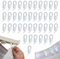 Crochets Rideaux Rail,100 Pièces Crochets de Rideaux 24 x 10 mm en Plastique Blanc pour Barre Rideau de Douche, de Fenêtre et de Portes