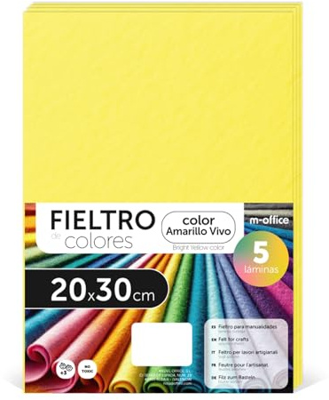 m-office Bastelfilz für DIY-Projekte, Filzplatten in bunten Farben, Weich und Flexibel, Material für Nähen und Patchwork Stoffe, Ideal Handarbeiten, Deko Kunsthandwerk, 40x60cm, (Braun, 20 Stk)