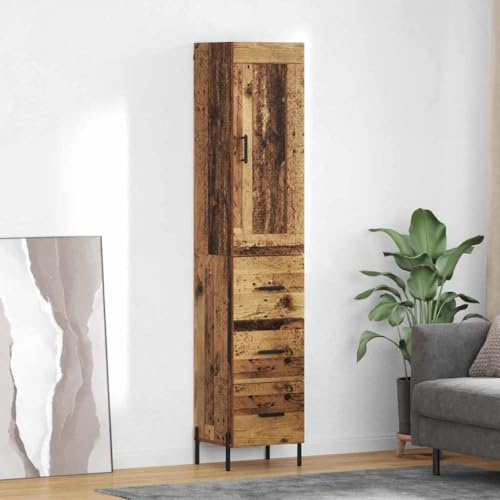 Qnhdfrt Engineered Wood Tall Cabinet with Door & Drawer