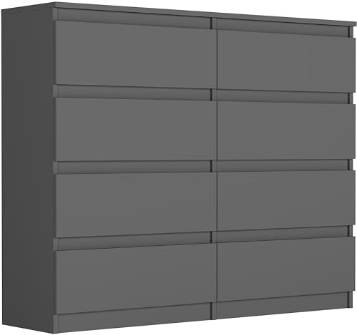 Framire Jugendkommode mit Schubladen Anthrazit, 120 x 40 cm - Modern R120S8