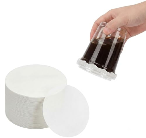Cup Lid Liners 14 cm 500 Pack | Disposable drink sealing pads; for takeaway cups coffee milk tea and cold drinks