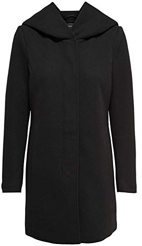 ONLY Damen Mantel Jacke Sedona Light Coat Parka Übergang Frühling (XL, schwarz (Black))