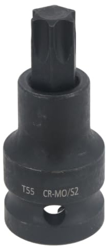 T55 x 53mm 1/2” Drive Short Impact Impacted Torx/Star Male Socket by Bergen