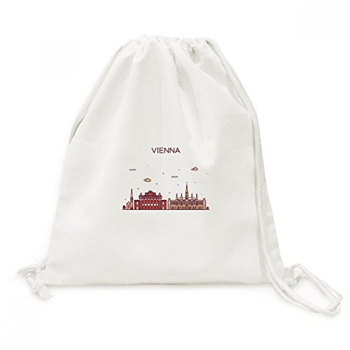 DIYthinker Wien Österreich Wohnung Zeichen Muster-Segeltuch-Rucksack-Reise Einkaufstaschen