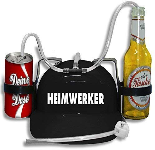 Trinkhelm Spaßhelm mit Print - Heimwerker - 51652 Farbe schwarz