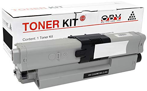 OBV Kompatibel 46508712 Toner ersetzt für Oki C332DN C332 MC363 MC363DN MC363N schwarz 3500 Seiten