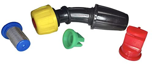 Knapsack Spraying Nozzle End Set Fitting for 10mm Knapsack Lance, Inc Filter, Deflector, Fan, Hollow Cone Nozzles