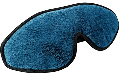 Wengerui 3D Masque de Sommeil, Masque de Nuit, 100% Anti-lumière Ultra-Douce Masque de Voyage, Masque de Yeux Ergonomique avec Sangle Réglable pour Femme Homme (Bleu)