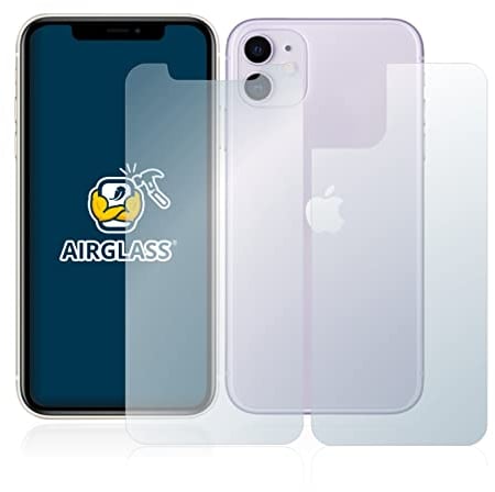 brotect Glass Screen Protector Film compatible with Apple iPhone 11 (Front+Back) - Glass-Foil 9H Protection [Scratch Resistant, High Clarity]