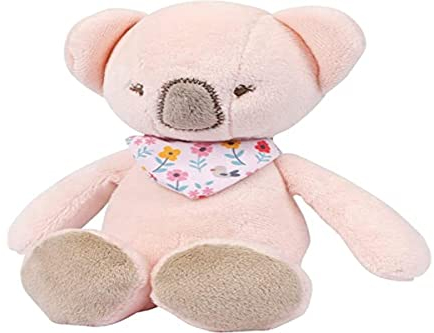 Nattou Mini Peluche Koala Iris avec Hochet Intégré, Iris et Lali, 20 x 12 x 7 cm, Rose
