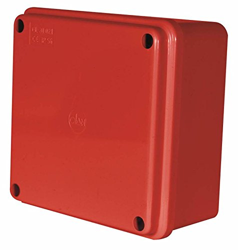 Einseitige Box, Ip56, 100 x 100 x 50 mm, rot, Gehäusefarbe rot, Gehäuse-Material: Thermoplast, Gehäusetyp: Abzweigdose, Außentiefe: Imperial 10 cm, Außentiefe: metrisch 100 mm, Außenhöhe