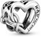 Pandora Moments Women's Sterling Silver Love You Mum Infinity Heart Bracelet Charm, No Box