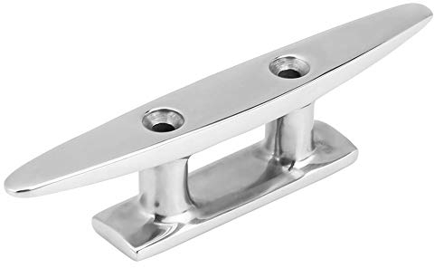 Klampe Edelstahl für Boote, Bootsklampe Edelstahl, Festmacher Klampe für Boot 4 Zoll Deck Seil Klampe für Marine, 1 Stück Belegklampe Edelstahl Klampen für Boote Pontoon Edelstahl