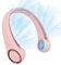 CIVPOWER Neck Fan: Portable Personal Neck Cooling Rechargeable Bladeless Fan - Hands Free 3 Speed 4000 mAh Battery USB Operated Wearable Headphone Design - for Men Women Outdoor Indoor (Pink)
