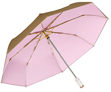 erised's bifrost Regenschirm Taschenschirm mit Auf zu Automatik Ergonomischem Griff Design,Gold Beschichtung Gegen Feuchtigkeitsschäden,UV Schutz,für Herren/Damen/Mädchen