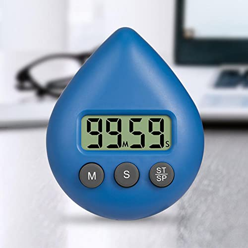 Lot de 2 minuteurs de Douche numériques à l'eau en Forme de Goutte d'eau Bleu