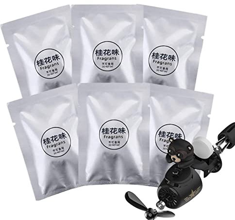 6 Pieces Car Air Freshener Refill Tablets Car Air Freshener Replacement for Cartoon Bear Pilot Car Air Freshener