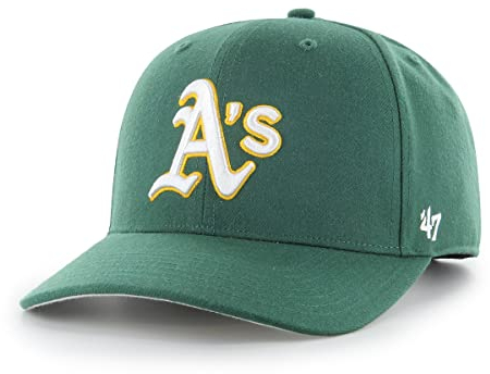 47 MLB Oakland Athletics Cold Zone MVP DP Unisex Baseball Cap Snapback White Logo Farbe Dunkelgrün, dunkelgrün, One size