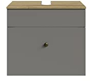 Pelipal Quickset 937 Waschbeckenunterschrank, Holzwerkstoff, Quarzgrau Matt, 53x60x33 cm