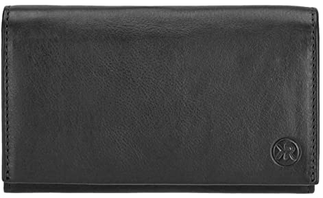 Kenorada Langbörse Damen Nizza | große Börse für Damen | Portemonnaie aus echtem Leder | separates Münzfach und 7 Kartenfächer | Portmonee Damen Echtleder (schwarz)