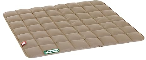 Doctor Bark Hundedecke – weiche, hochwertige Hundematte für mittlere Hunde, robuste Indoor-Outdoor Liegedecke, waschbar bis 95 °C (Gr. M, 80x70 cm, Goldbraun)