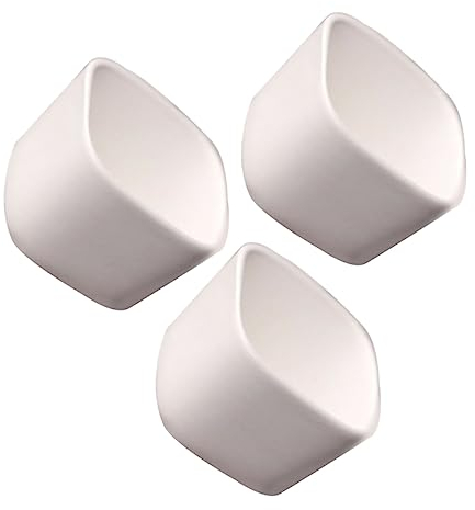 Yardwe 3pièces Pot De Fleurs Blanc Mini Carré Pot De Plantes Succulentes Ornements De Table