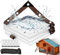 Jianyana Lona Transparente Exterior, 2 * 4M Lonas Impermeables Exterior Lona Plastico 12 Cuerdas Negras y 10M de Cuerda de Anclaje（2 * 4M）