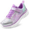 DREAM PAIRS Scarpe da tennis da corsa per ragazze, scarpe da ginnastica per bambini, scarpe sportive con suola spessa, scarpe casual da passeggio per bambini piccoli/grandi, Viola Argento Blu, 30 EU